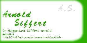 arnold siffert business card